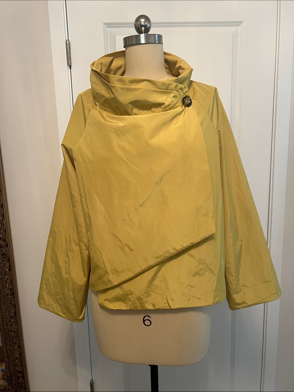 Studio Y Yellow Asymmetrical Cape Jacket